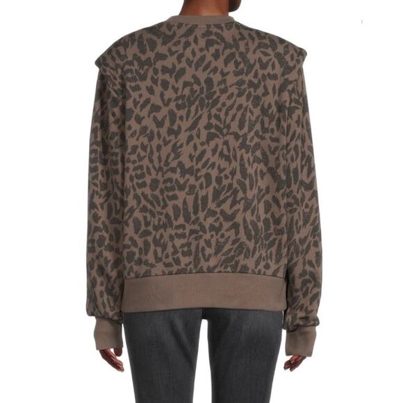 Pistola Women’s Jagged Leopard Print Pullover Sweatshirt - Picture 2 of 8